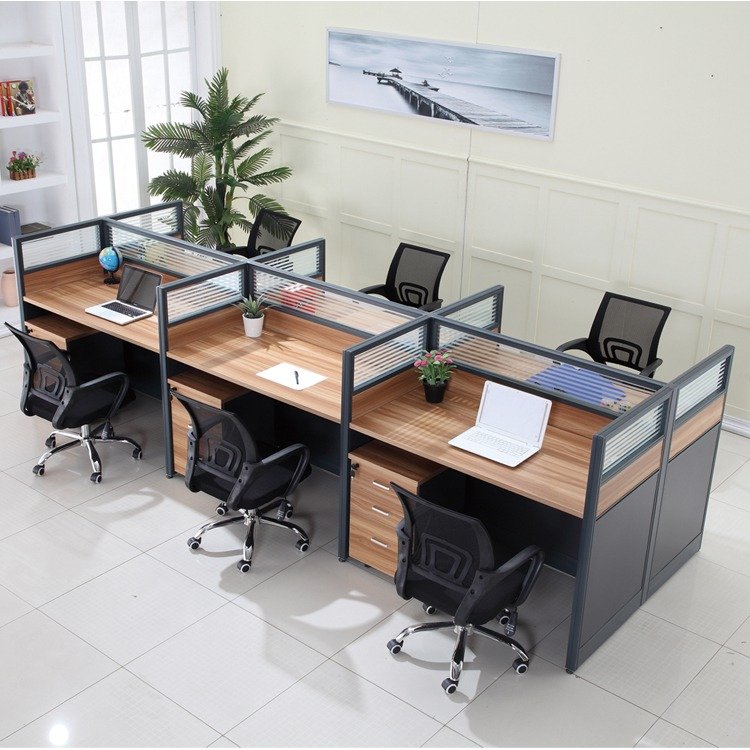 6-Way modular office workstation