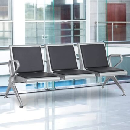 Airport waiting bench -Heavy-duty black