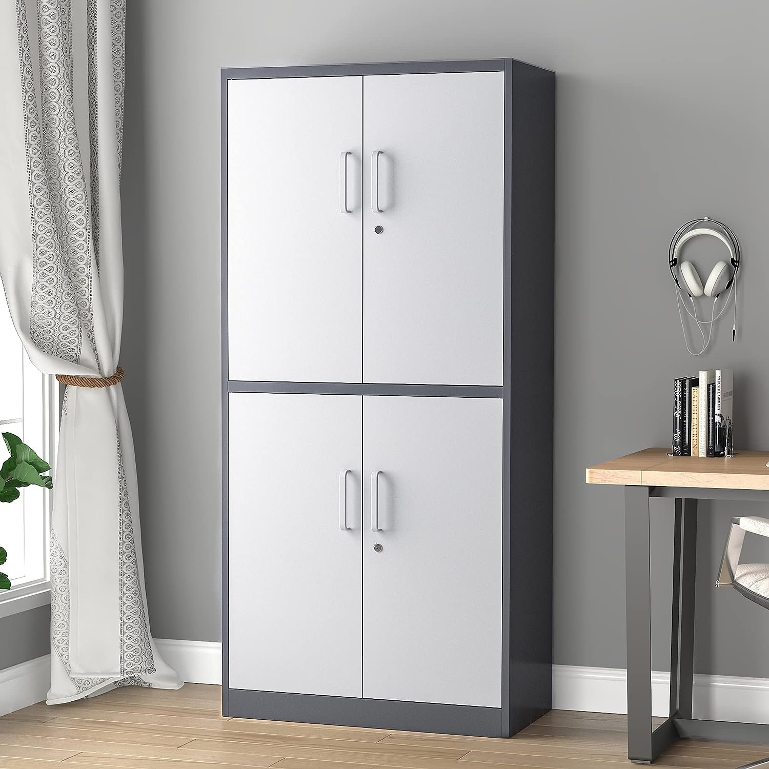 2-Door office cabinet (metallic)