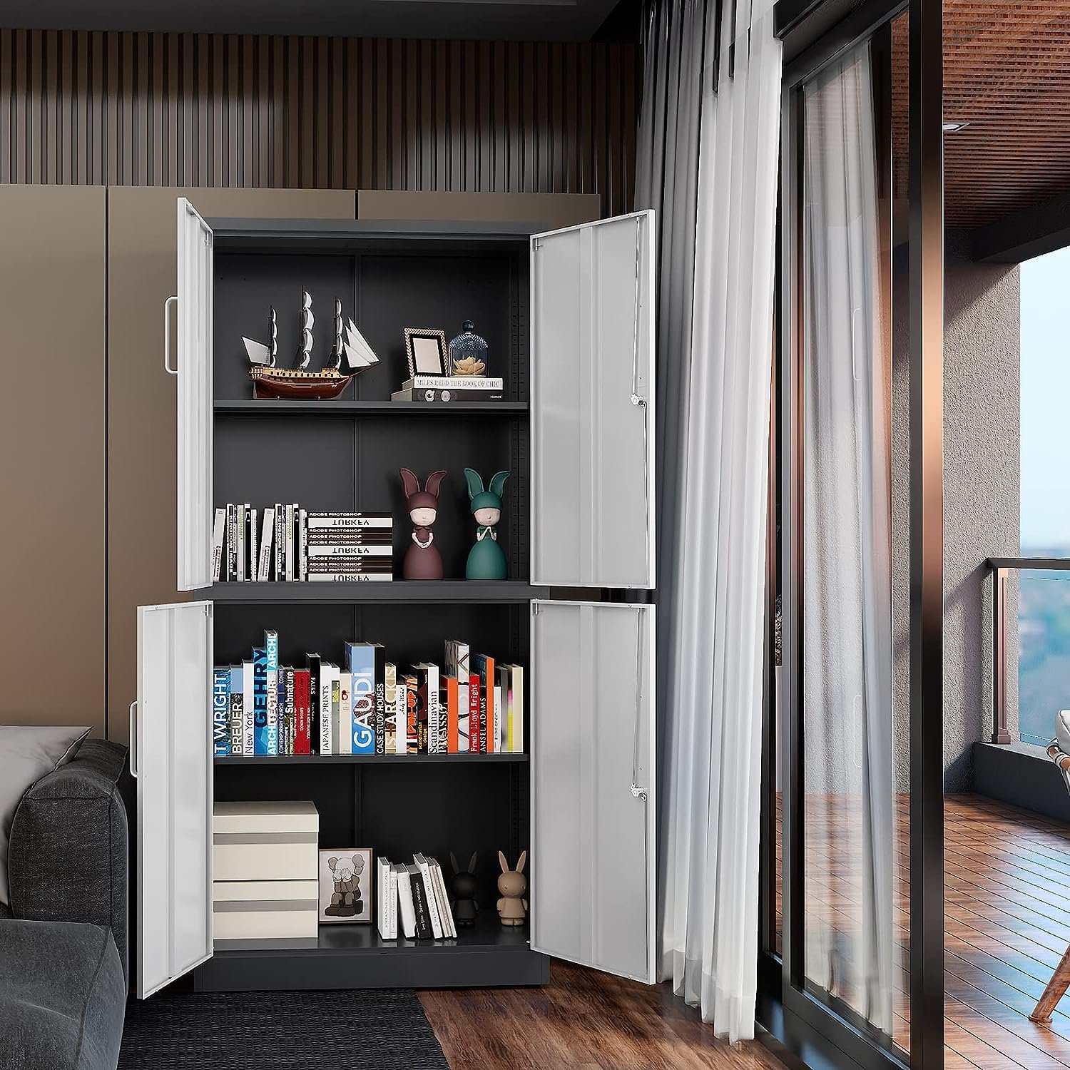 2-Door office cabinet (metallic) - Image 5