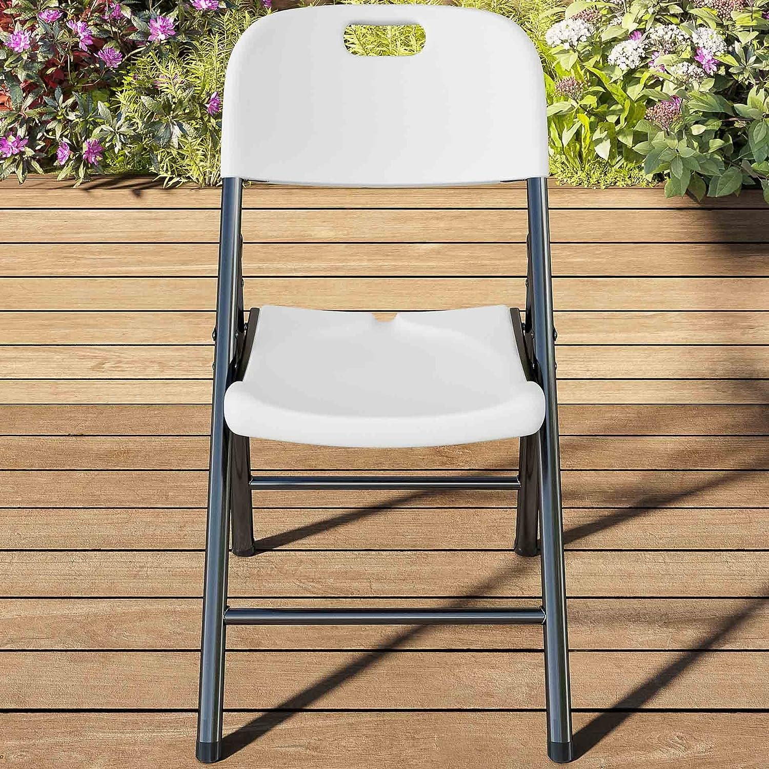 Patio white foldable chairs (plastic) - Image 4