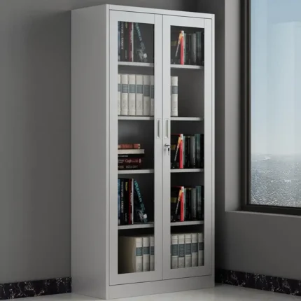 2-Door full glass office cabinet