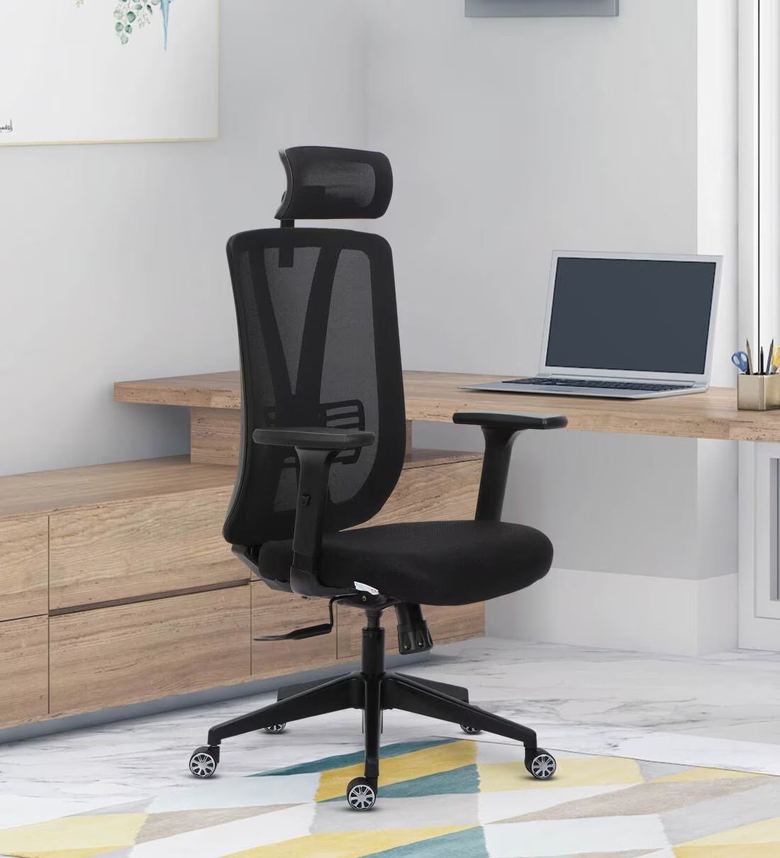 Ergo Spine Breathable Mesh Ergonomic Chair In Black Colour