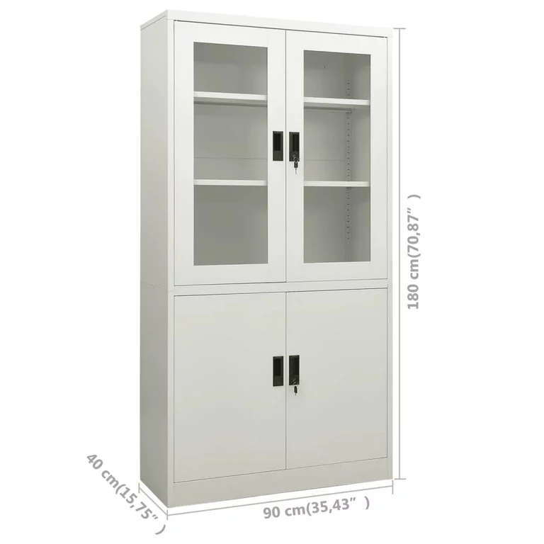2-Door half glass office cabinet - Image 2