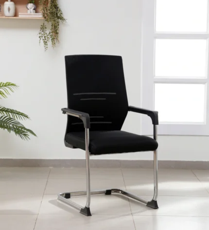 Cantilever mesh-back visitor's seat