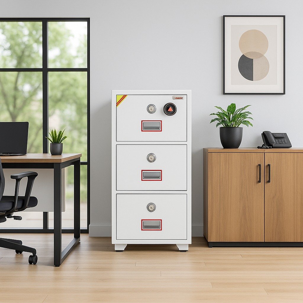 3-Drawer Fireproof Filing Cabinet