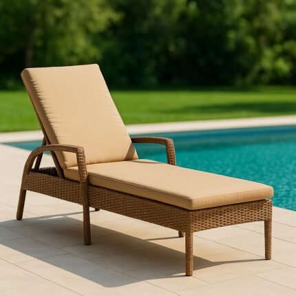Outdoor Rattan Sun Lounger