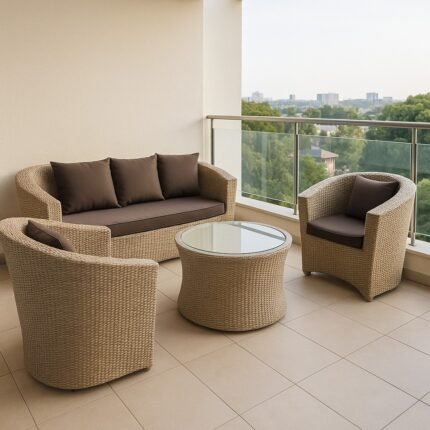5-Seater Outdoor Rattan Sofa Set