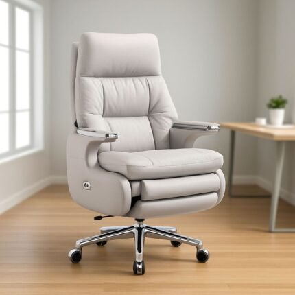 Reclining Executive Office Chair with Footrest